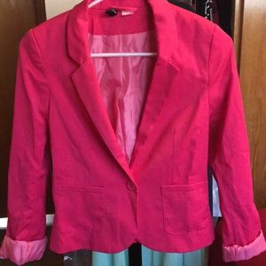 Hot pink blazer from H&M